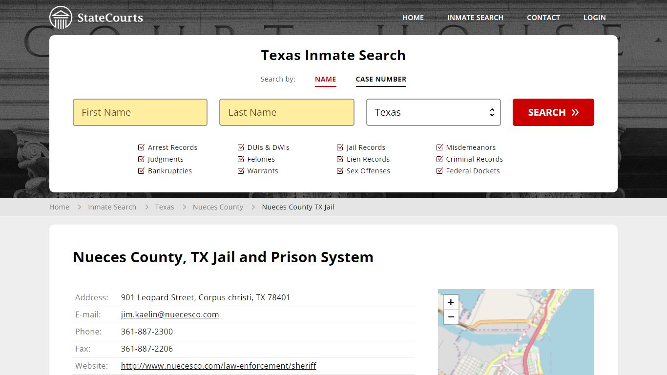 Nueces County TX Jail Inmate Records Search, Texas - StateCourts